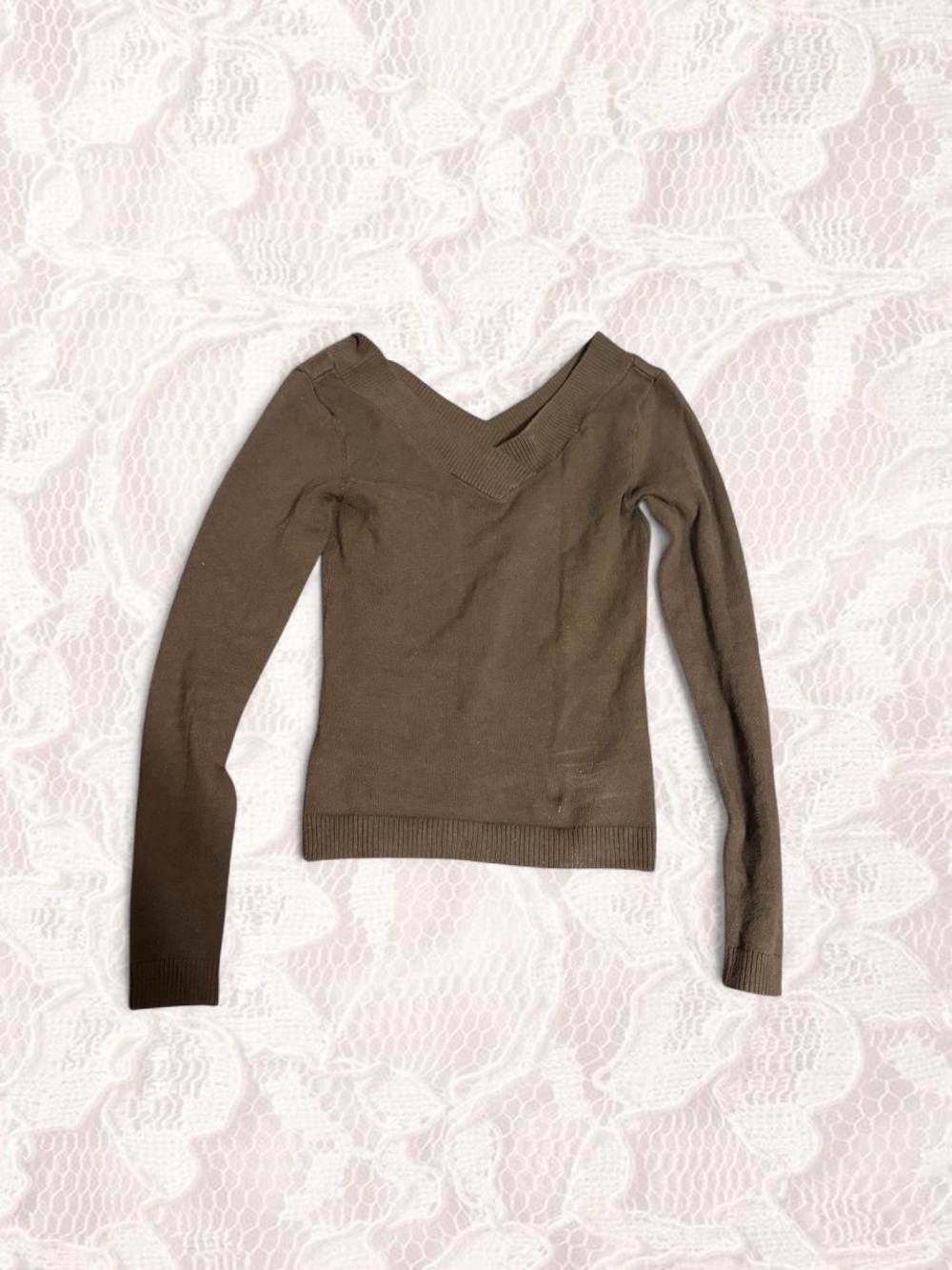Brown Brandy Melville Longsleeve Sweater Top
